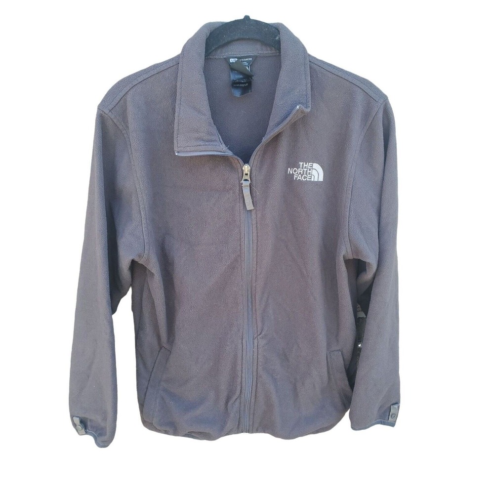 The North Face Full Zip Fleece Sweatshirt Youth Boys Large Grey Long Sleeve